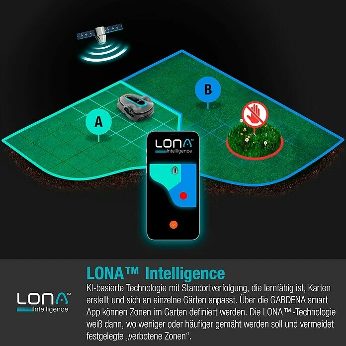 Gardena Mähroboter-Set Smart SILENO City Set 600 LONA 18 V, 2 Ah, Max. Flächenempfehlung: 600 M² 4 Gardena Mähroboter-Set Smart SILENO City Set 600 LONA 18 V, 2 Ah, Max. Flächenempfehlung: 600 M² – Bild 2