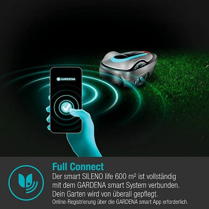 Gardena Mähroboter-Set Smart SILENO City Set 600 LONA 18 V, 2 Ah, Max. Flächenempfehlung: 600 M² 7 Gardena Mähroboter-Set Smart SILENO City Set 600 LONA 18 V, 2 Ah, Max. Flächenempfehlung: 600 M² – Bild 5