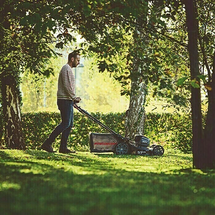 Powerworks Akku-Rasenmäher PD60LM51SPK4 60 V, Li-Ionen, 4 Ah, 1 Akku, Schnittbreite: 51 Cm 8 Powerworks Akku-Rasenmäher PD60LM51SPK4 60 V, Li-Ionen, 4 Ah, 1 Akku, Schnittbreite: 51 Cm – Bild 6