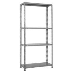 Simonrack Simonclick Metallregal L X B X H: 40 X 80 X 160 Cm, Traglast: 150 Kg/Boden, Anzahl Böden: 4 Stk., Stecken, Grau