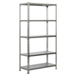 Simonrack Simonclick Metallregal Super Plus L X B X H: 40 X 110 X 200 Cm, Traglast: 180 Kg/Boden, Anzahl Böden: 5 Stk., Stecken, Silber