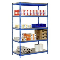 Simonrack Bricoforte Metall-Schwerlastregal L X B X H: 60 X 100 X 200 Cm, Traglast: 300 Kg/Boden, Anzahl Böden: 5, Blau, Material Boden: Metall -Heimwerkzeuge erkäufe 2024 12 4101