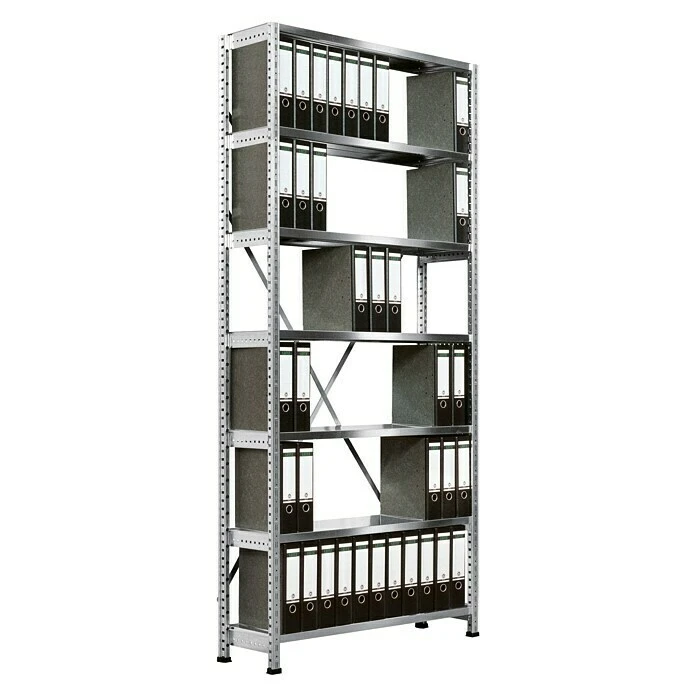 Scholz Aktenregal Grundelement Länge: 1.250 Mm, Breite: 300 Mm, Höhe: 2.280 Mm, Traglast: 60 Kg/Boden, Anzahl Böden: 7 Stk. 3 Scholz Aktenregal Grundelement Länge: 1.250 Mm, Breite: 300 Mm, Höhe: 2.280 Mm, Traglast: 60 Kg/Boden, Anzahl Böden: 7 Stk.