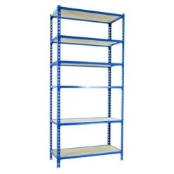 Simonrack Maderclick Metallregal Mega Plus L X B X H: 50 X 120 X 250 Cm, Traglast: 150 Kg/Boden, Anzahl Böden: 6 Stk., Stecken, Blau