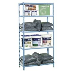 Simonrack Simonclick Metallregal Super Plus L X B X H: 40 X 110 X 200 Cm, Traglast: 180 Kg/Boden, Anzahl Böden: 5 Stk., Stecken, Blau/Weiß -Heimwerkzeuge erkäufe 2024 12 4146