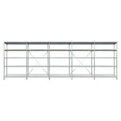 Scholz Metall-Lagerregal SE Länge: 400 Mm, Breite: 5.090 Mm, Höhe: 1.920 Mm, Traglast: 140 Kg/Boden, Anzahl Böden: 5 Stk.