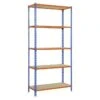 Simonrack Maderclick Metallregal Mega Plus L X B X H: 50 X 120 X 200 Cm, Traglast: 200 Kg/Boden, Anzahl Böden: 5 Stk., Stecken, Blau/Orange