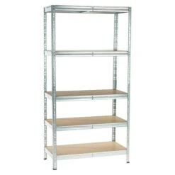 Metall-Schwerlastregal L X B X H: 50 X 100 X 200 Cm, 300, Anzahl Böden: 5 Stk., Grau