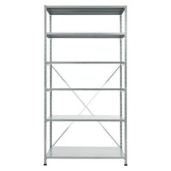 Scholz Metall-Lagerregal SE Länge: 400 Mm, Breite: 1.050 Mm, Höhe: 2.280 Mm, Traglast: 140 Kg/Boden, Anzahl Böden: 6 Stk.