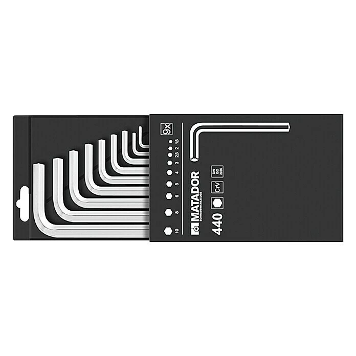 Matador Stiftschlüsselsatz 9 -tlg., 1,5 - 10 Mm 3 Matador Stiftschlüsselsatz 9 -tlg., 1,5 - 10 Mm