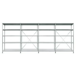 Scholz Metall-Lagerregal SE Länge: 500 Mm, Breite: 4.080 Mm, Höhe: 1.920 Mm, Traglast: 170 Kg/Boden, Anzahl Böden: 5 Stk.