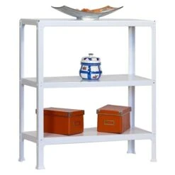 Simonrack Homeclick Metallregal Mini L X B X H: 30 X 80 X 90 Cm, Traglast: 150 Kg/Boden, Anzahl Böden: 3 Stk., Weiß -Heimwerkzeuge erkäufe 2024 12 4336