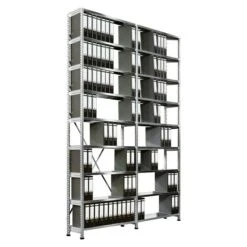 Scholz Aktenregal Anbauelement Länge: 1.210 Mm, Breite: 300 Mm, Höhe: 3.000 Mm, Traglast: 90 Kg/Boden, Anzahl Böden: 9 Stk. -Heimwerkzeuge erkäufe 2024 12 4361