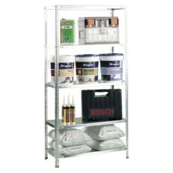 Simonrack Comfort Metallregal L X B X H: 50 X 100 X 200 Cm, Traglast: 100 Kg/Boden, Anzahl Böden: 5 Stk., Schrauben, Silber -Heimwerkzeuge erkäufe 2024 12 4375