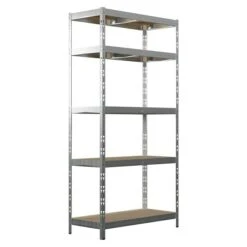 Regalux Metall-Schwerlastregal L X B X H: 40 X 90 X 180 Cm, Traglast: 175 Kg/Boden, Anzahl Böden: 5 Stk., Stecken, Silber