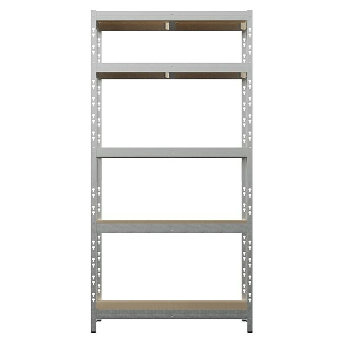 Regalux Metall-Schwerlastregal L X B X H: 40 X 90 X 180 Cm, Traglast: 175 Kg/Boden, Anzahl Böden: 5 Stk., Stecken, Silber 7 Regalux Metall-Schwerlastregal L X B X H: 40 X 90 X 180 Cm, Traglast: 175 Kg/Boden, Anzahl Böden: 5 Stk., Stecken, Silber – Bild 5