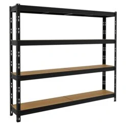 Metall-Schwerlastregal MAXI-POKER L X B X H: 35 X 210 X 180 Cm, Traglast: 300 Kg/Boden, Anzahl Böden: 4 Stk., Stecken