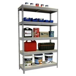 Simonrack Ecoforte Metall-Schwerlastregal L X B X H: 45 X 150 X 250 Cm, Traglast: 400 Kg/Boden, Anzahl Böden: 5 Stk., Stecken, Grau -Heimwerkzeuge erkäufe 2024 12 4456