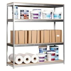 Simonrack Ecoforte Metall-Schwerlastregal L X B X H: 60 X 180 X 200 Cm, Traglast: 400 Kg/Boden, Anzahl Böden: 4 Stk., Stecken, Silber -Heimwerkzeuge erkäufe 2024 12 4464