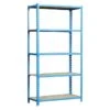 Simonrack Maderclick Metallregal Plus L X B X H: 50 X 100 X 200 Cm, Traglast: 150 Kg/Boden, Anzahl Böden: 5, Stecken, Blau
