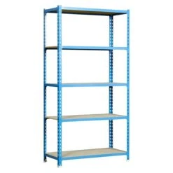 Simonrack Maderclick Metallregal Plus L X B X H: 50 X 100 X 200 Cm, Traglast: 150 Kg/Boden, Anzahl Böden: 5, Stecken, Blau