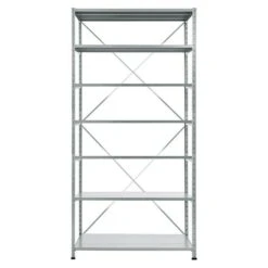 Scholz Metall-Lagerregal Grundelement Länge: 600 Mm, Breite: 1.250 Mm, Höhe: 3.000 Mm, Traglast: 180 Kg/Boden, Anzahl Böden: 7 Stk.