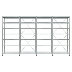 Scholz Metall-Lagerregal SE Länge: 500 Mm, Breite: 4.080 Mm, Höhe: 3.000 Mm, Traglast: 170 Kg/Boden, Anzahl Böden: 7 Stk.