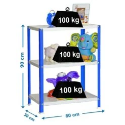 Simonrack Homeclassic Metallregal L X B X H: 30 X 80 X 90 Cm, Traglast: 100 Kg/Boden, Anzahl Böden: 3 Stk., Schrauben, Blau -Heimwerkzeuge erkäufe 2024 12 4534