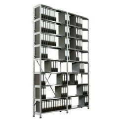 Scholz Aktenregal Grundelement Länge: 1.050 Mm, Breite: 300 Mm, Höhe: 3.000 Mm, Traglast: 80 Kg/Boden, Anzahl Böden: 9 Stk. -Heimwerkzeuge erkäufe 2024 12 4605