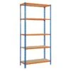 Simonrack Maderclick Metallregal Plus L X B X H: 50 X 100 X 200 Cm, Traglast: 150 Kg/Boden, Anzahl Böden: 5, Stecken, Blau/Orange