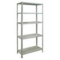 Simonrack Simonclick Metallregal L X B X H: 30 X 80 X 180 Cm, Traglast: 150 Kg/Boden, Anzahl Böden: 5 Stk., Stecken, Grau