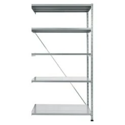 Scholz Metall-Lagerregal Anbauelement Länge: 700 Mm, Breite: 810 Mm, Höhe: 1.920 Mm, Traglast: 330 Kg/Boden, Anzahl Böden: 5 Stk.