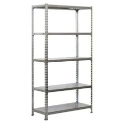 Simonrack Simonclick Metallregal L X B X H: 50 X 90 X 180 Cm, Traglast: 180 Kg/Boden, Anzahl Böden: 5 Stk., Stecken, Grau