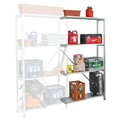 Scholz System Metall-Schwerlastregal Anbauelement 300 X 800 X 1.920 Mm, Traglast: 100 Kg/Boden, Stecken