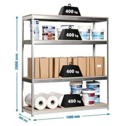 Simonrack Ecoforte Metall-Schwerlastregal L X B X H: 60 X 120 X 200 Cm, Traglast: 400 Kg/Boden, Anzahl Böden: 4 Stk., Stecken, Grau 7 Simonrack Ecoforte Metall-Schwerlastregal L X B X H: 60 X 120 X 200 Cm, Traglast: 400 Kg/Boden, Anzahl Böden: 4 Stk., Stecken, Grau -Heimwerkzeuge erkäufe 2024 12 4812