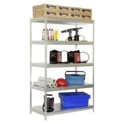 Simonrack Bricoforte Metall-Schwerlastregal L X B X H: 60 X 100 X 200 Cm, Traglast: 300 Kg/Boden, Anzahl Böden: 5, Silber, Material Boden: Metall -Heimwerkzeuge erkäufe 2024 12 4883