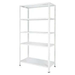 Regalux Metallregal L X B X H: 45 X 100 X 188 Cm, Traglast: 65 Kg/Boden, Weiß