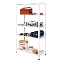 Regalux Metallregal L X B X H: 45 X 100 X 188 Cm, Traglast: 65 Kg/Boden, Weiß -Heimwerkzeuge erkäufe 2024 12 4900