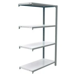 Simonrack Simonoffice Aktenregal Anbauelement L X B X H: 30 X 90 X 150 Cm, Traglast: 200 Kg/Boden, Anzahl Böden: 4, Grau