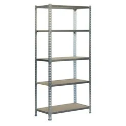 Simonrack Maderclick Metallregal Plus L X B X H: 50 X 100 X 200 Cm, Traglast: 150 Kg/Boden, Anzahl Böden: 5, Stecken, Silber