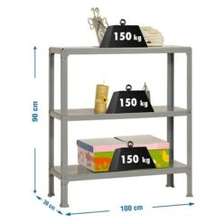Simonrack Homeclick Metallregal Plus L X B X H: 30 X 100 X 90 Cm, Traglast: 150 Kg/Boden, Anzahl Böden: 3 Stk., Stecken, Grau 8 Simonrack Homeclick Metallregal Plus L X B X H: 30 X 100 X 90 Cm, Traglast: 150 Kg/Boden, Anzahl Böden: 3 Stk., Stecken, Grau -Heimwerkzeuge erkäufe 2024 12 4938