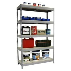 Simonrack Ecoforte Metall-Schwerlastregal L X B X H: 60 X 120 X 200 Cm, Traglast: 400 Kg/Boden, Anzahl Böden: 5 Stk., Stecken, Grau -Heimwerkzeuge erkäufe 2024 12 4942