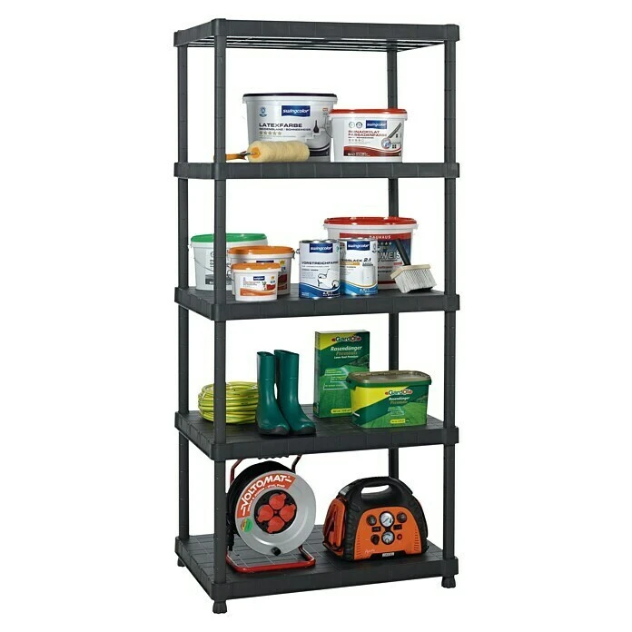 Regalux Kunststoffregal XL 60 X 90 X 187 Cm, Traglast: 90 Kg/Boden 4 Regalux Kunststoffregal XL 60 X 90 X 187 Cm, Traglast: 90 Kg/Boden – Bild 2