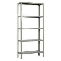 Simonrack Homeclick Metallregal Plus L X B X H: 30 X 100 X 180 Cm, Traglast: 150 Kg/Boden, Anzahl Böden: 5 Stk., Stecken, Grau