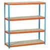 Simonrack Simonforte Metall-Schwerlastregal L X B X H: 60 X 240 X 200 Cm, Traglast: 400 Kg/Boden, Anzahl Böden: 4, Blau/Orange -Heimwerkzeuge erkäufe 2024 12 5052