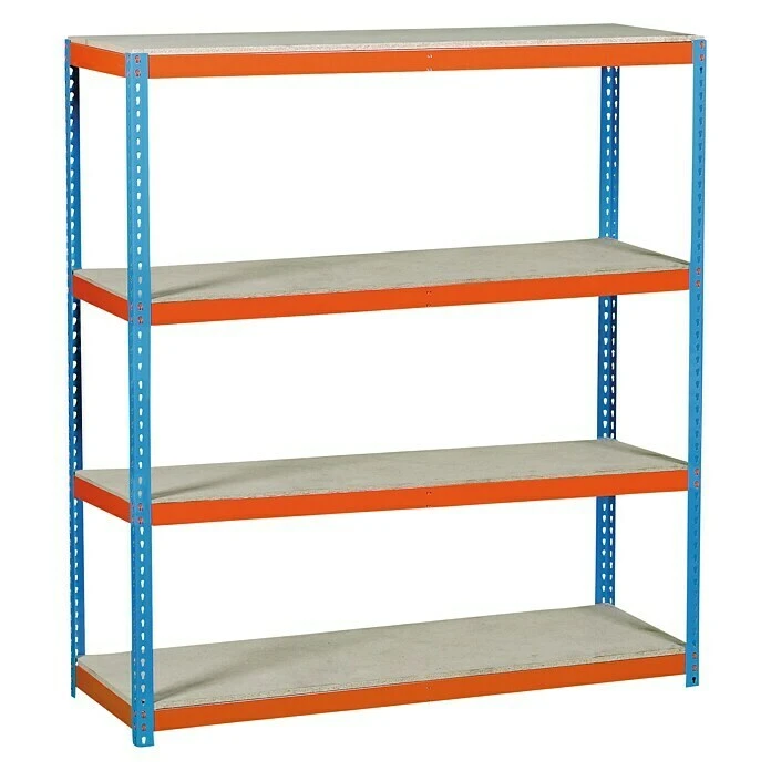 Simonrack Simonforte Metall-Schwerlastregal L X B X H: 60 X 240 X 200 Cm, Traglast: 400 Kg/Boden, Anzahl Böden: 4, Blau/Orange 3 Simonrack Simonforte Metall-Schwerlastregal L X B X H: 60 X 240 X 200 Cm, Traglast: 400 Kg/Boden, Anzahl Böden: 4, Blau/Orange
