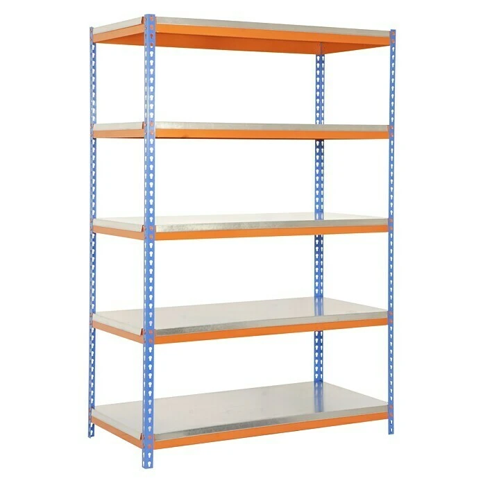 Simonrack Bricoforte Metall-Schwerlastregal L X B X H: 45 X 120 X 200 Cm, Traglast: 300 Kg/Boden, Anzahl Böden: 5, Blau/Orange, Material Boden: Metall 3 Simonrack Bricoforte Metall-Schwerlastregal L X B X H: 45 X 120 X 200 Cm, Traglast: 300 Kg/Boden, Anzahl Böden: 5, Blau/Orange, Material Boden: Metall
