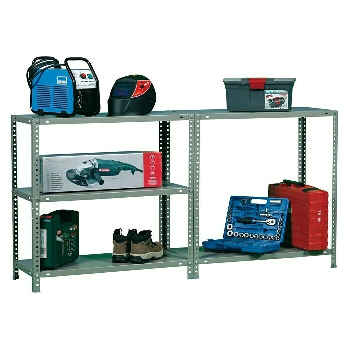 Simonrack Comfort Metallregal L X B X H: 40 X 80 X 180 Cm, Traglast: 100 Kg/Boden, Anzahl Böden: 5, Schrauben, Grau 4 Simonrack Comfort Metallregal L X B X H: 40 X 80 X 180 Cm, Traglast: 100 Kg/Boden, Anzahl Böden: 5, Schrauben, Grau – Bild 2