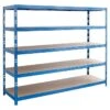 Regalux Metall-Schwerlastregal Mega L X B X H: 70 X 240 X 200 Cm, Traglast: 450 Kg/Boden, Anzahl Böden: 5 Stk., Stecken, Blau -Heimwerkzeuge erkäufe 2024 12 5143