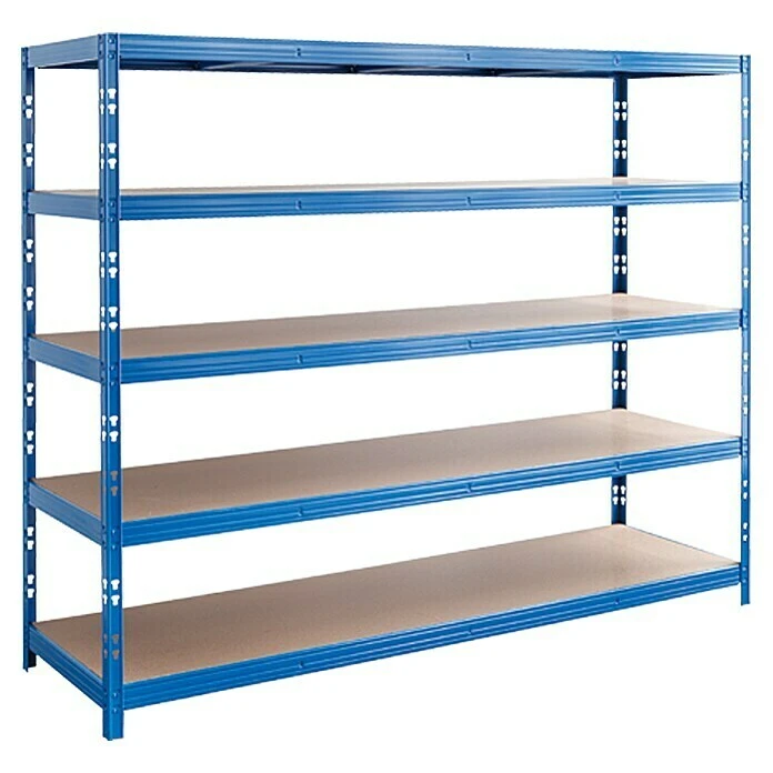 Regalux Metall-Schwerlastregal Mega L X B X H: 70 X 240 X 200 Cm, Traglast: 450 Kg/Boden, Anzahl Böden: 5 Stk., Stecken, Blau 3 Regalux Metall-Schwerlastregal Mega L X B X H: 70 X 240 X 200 Cm, Traglast: 450 Kg/Boden, Anzahl Böden: 5 Stk., Stecken, Blau